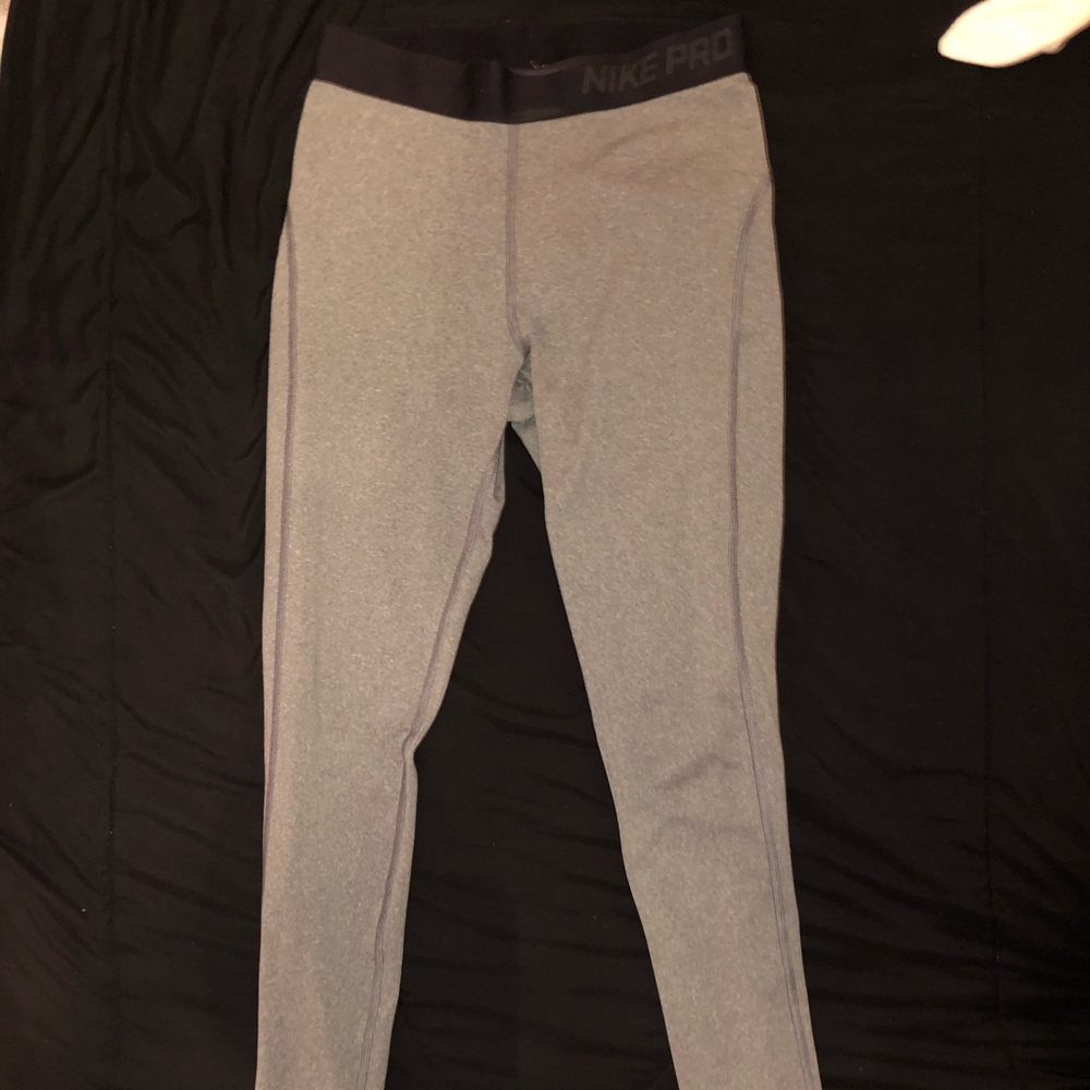 Nike Pro grey leggings/ full length⚡️